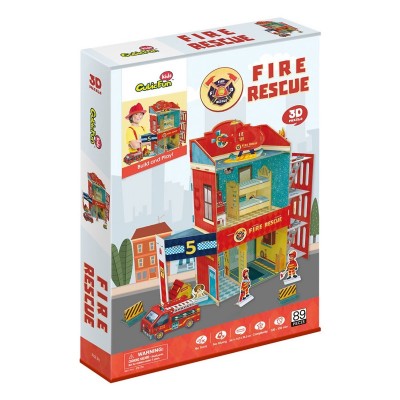  Cubic-Fun-P813H 3D Puzzle - Fire Rescue