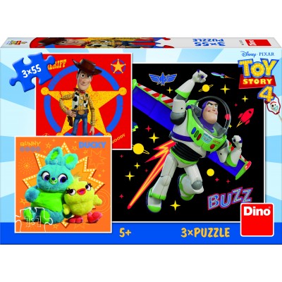 Dino-33532 3 Puzzles - Toy Story 4