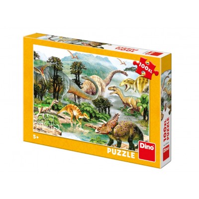 Puzzle  Dino-34343 XXL Teile - Dinosaurier