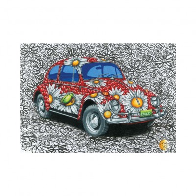Puzzle Dino-50279 Lackiertes VW Käfer