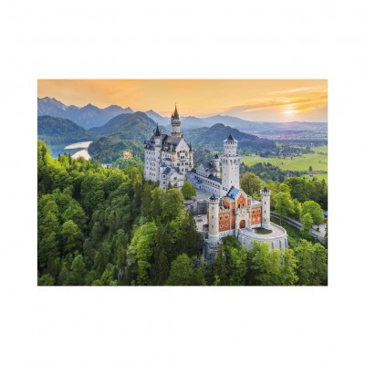 Puzzle  Dino-53304 Neuschwanstein im Frühling