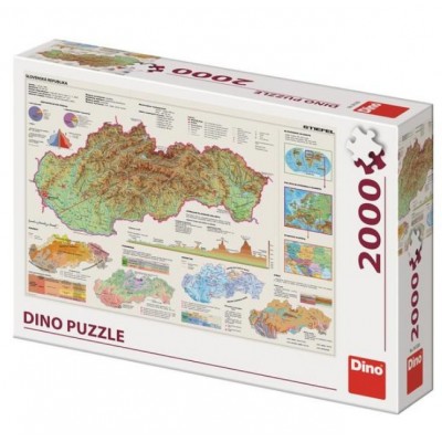 Puzzle  Dino-56120 Karte der Slowakei