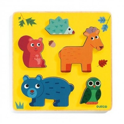 Djeco-01059 Holzpuzzle - Frimours