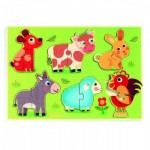  Djeco-01259 Holzpuzzle - Coucou-cow