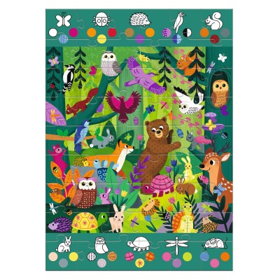 Puzzle  Djeco-07149 XXL Teile - Forest Observation