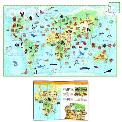 Puzzle  Djeco-07420 Tiere der Welt