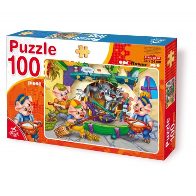 Puzzle  Deico-Games-61492 Die 3 kleinen Schweine