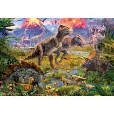 Puzzle Educa-15969 Dinosaurier-Treffen