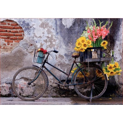 Puzzle Educa-17988 Fahrrad Mit Blumen