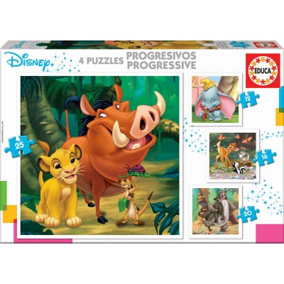 Educa-18104 4 Puzzles - Disney