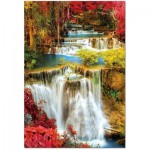 Puzzle  Educa-18461 Waterfall in deep Forest