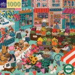 Puzzle  Eeboo-51595 English Green Market