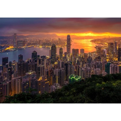 Puzzle  Enjoy-Puzzle-1371 Hongkong bei Sonnenaufgang