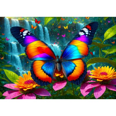 Puzzle Enjoy-Puzzle-2135 Schmetterling im Wald