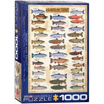 Puzzle Eurographics-6000-0311 Der Lachs und die Forelle