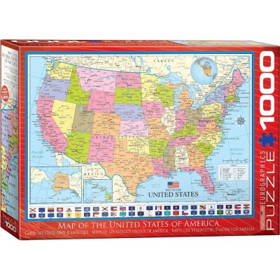Puzzle  Eurographics-6000-0788 Map of the United States