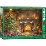 Puzzle  Eurographics-6000-0974 Dominic Davison - Weihnachts Labradors