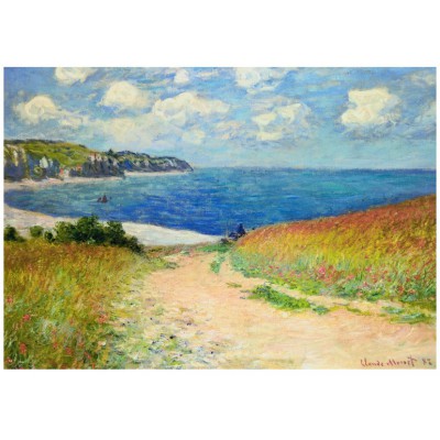 Puzzle Eurographics-6000-1499 Claude Monet - Strandweg zwischen Weizenfeldern