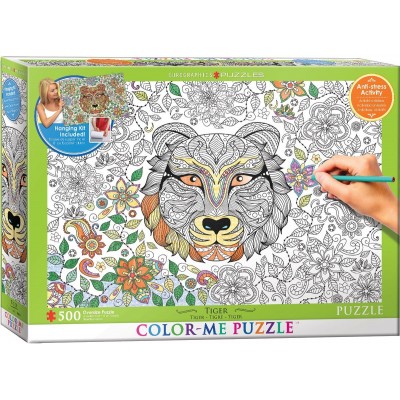 Puzzle Eurographics-6055-0890 XXL Color Me - Tiger