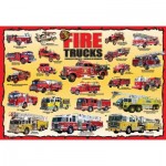Puzzle  Eurographics-6100-0239 Amerikanische Feuerwehrautos