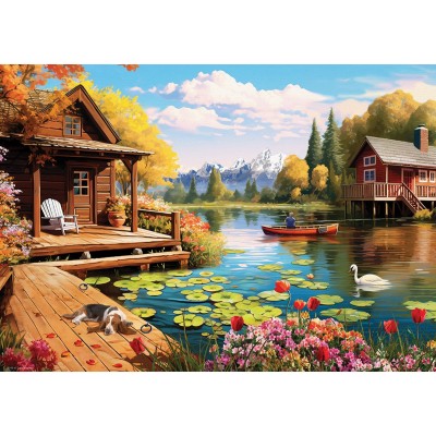 Puzzle  Eurographics-6724-6016 Connecting Pieces - Lake Cottage