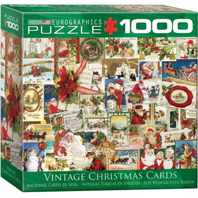 Puzzle Eurographics-8000-0784 Alte Weihnachten Karten