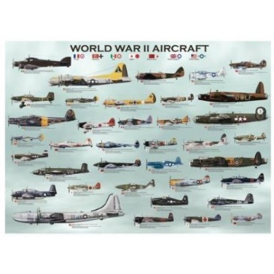 Puzzle Eurographics-8300-0075 Flugzeuge aus dem Zweiten Weltkrieg