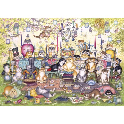 Puzzle  Gibsons-G2717 XXL Teile - Mad Catter's Tea Party