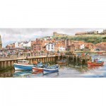  Gibsons-G374 Puzzle 636 Teile Panorama - Whitby Harbour