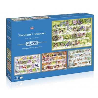  Gibsons-G5048 4 Puzzles - Woodland Seasons