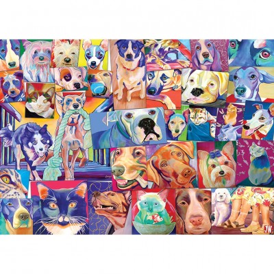 Puzzle Gibsons-G7136 Die Welt Der Katzen & Hunde