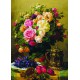 Jean-Baptiste Robie: Still Life with Roses, Grapes and Plums