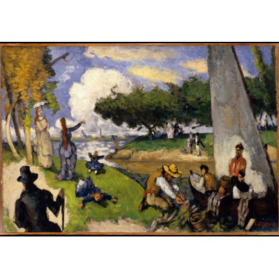 Puzzle Grafika-F-30993 Paul Cézanne: Die Fischer (fantastische Szene), 1875