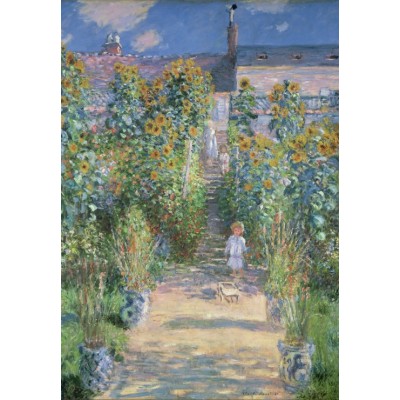 Puzzle  Grafika-F-31060 Claude Monet - Garten des Künstlers in Vétheuil, 1880