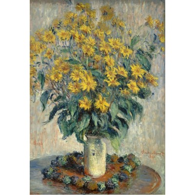 Puzzle Grafika-F-31062 Claude Monet - Jerusalem Artischocke Blumen, 1880