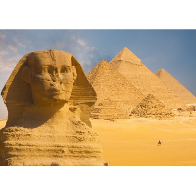 Puzzle  Grafika-F-31097 Sphinx und Pyramiden von Gizeh