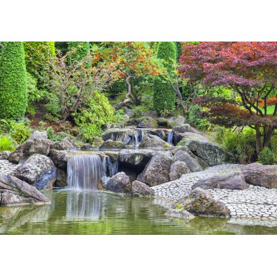 Puzzle  Grafika-F-31445 Deutschland Edition - Wasserfall im japanischen Garten, Bonn