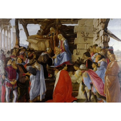 Puzzle  Grafika-F-31596 Sandro Botticelli: Adoration of the Magi (Zanobi Altar), 1475