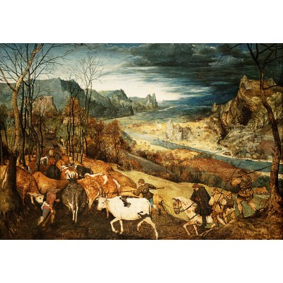 Puzzle  Grafika-F-31719 Brueghel Pieter - Die Heimkehr der Herde, 1565