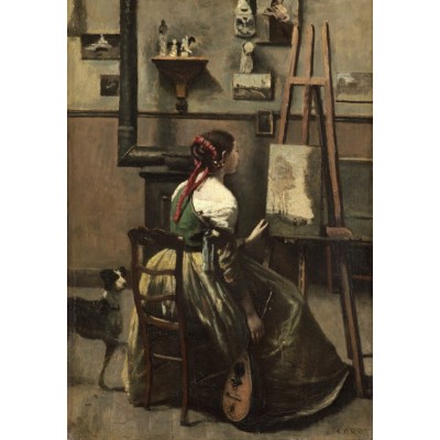Puzzle  Grafika-F-31793 Jean-Baptiste-Camille Corot: The Artist's Studio, 1868