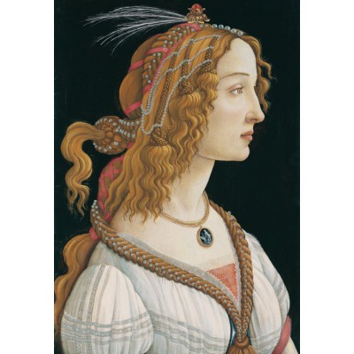 Puzzle  Grafika-F-31945 Sandro Botticelli: Porträt einer jungen Frau, 1494