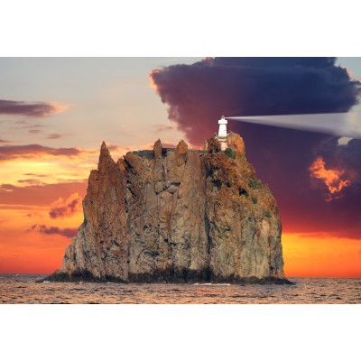 Puzzle  Grafika-Kids-00413 XXL Teile - Stromboli Lighthouse, Italy