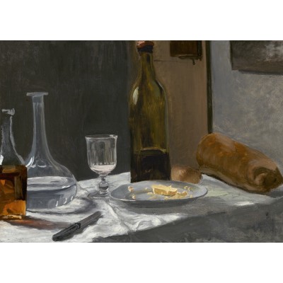 Puzzle  Grafika-Kids-01034 Magnetische Teile - Claude Monet - Stillleben mit Flaschen, 1863