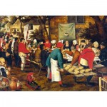 Puzzle  Grafika-F-30003 Brueghel der Ältere: Bauernhochzeit, 1567-1568