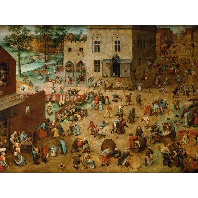 Puzzle  Grafika-F-30082 Brueghel Pieter: Die Kinderspiele, 1560