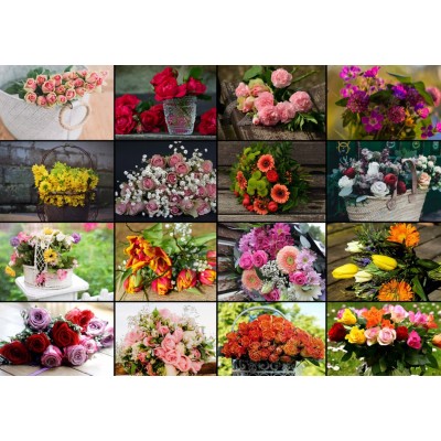 Puzzle  Grafika-F-30100 Collage - Blumen