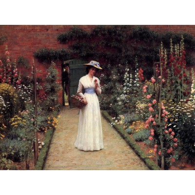 Puzzle Grafika-F-30143 Edmund Blair Leighton: Lady in a Garden