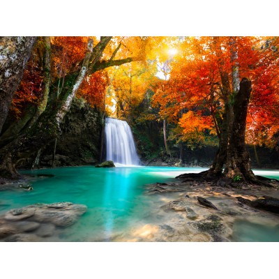 Puzzle  Grafika-F-30296 Deep Forest Waterfall