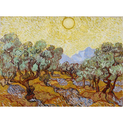 Puzzle Grafika-F-30307 Vincent van Gogh: Olivenbäume, 1889