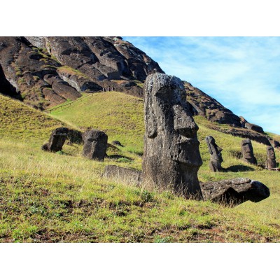 Puzzle  Grafika-F-30334 Moai at Quarry, Osterinsel